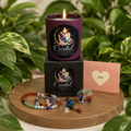 Bougie 7 Chakras ~160G + pendule , pendentif ou bracelet