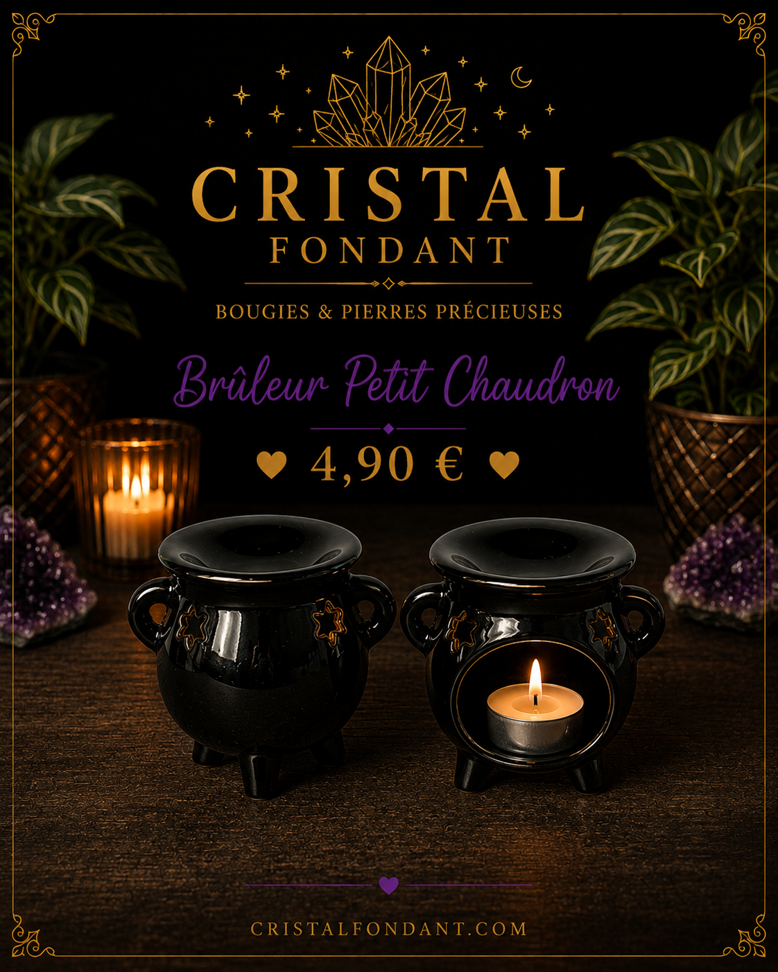 Petit Brûleur Chaudron Noir