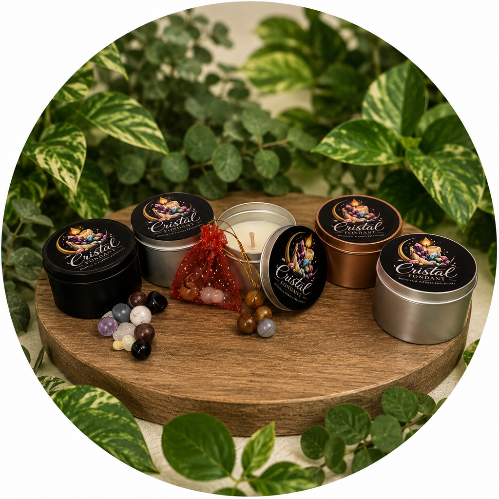 Bougie ~100G + 5 sphères mystère